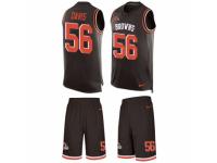 Men's Nike Cleveland Browns #56 DeMario Davis Brown Tank Top Suit NFL Jersey