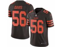 Men's Nike Cleveland Browns #56 DeMario Davis Limited Brown Rush NFL Jersey