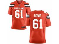 Men's Nike Cleveland Browns #61 Michael Bowie Elite Orange Alternate NFL Jersey