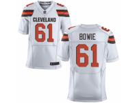 Men's Nike Cleveland Browns #61 Michael Bowie Elite White NFL Jersey