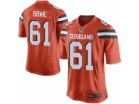 Men's Nike Cleveland Browns #61 Michael Bowie Game Orange Alternate NFL Jersey
