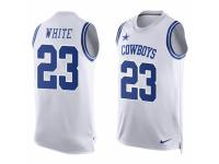 Men's Nike Dallas Cowboys #23 Corey White Limited White Player Name & Number Tank Top NFL Jersey