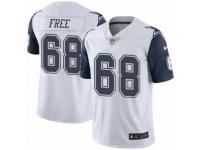 Men's Nike Dallas Cowboys #68 Doug Free Limited White Rush NFL Jersey