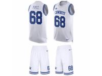 Men's Nike Dallas Cowboys #68 Doug Free White Tank Top Suit NFL Jersey