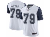 Men's Nike Dallas Cowboys #79 Charles Tapper Limited White Rush NFL Jersey