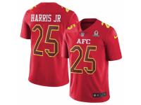 Men's Nike Denver Broncos #25 Chris Harris Jr Limited Red 2017 Pro Bowl NFL Jersey