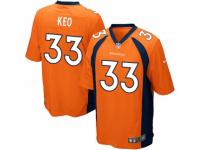 Men's Nike Denver Broncos #33 Shiloh Keo Game Orange Team Color NFL Jersey