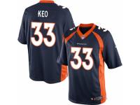 Men's Nike Denver Broncos #33 Shiloh Keo Limited Navy Blue Alternate NFL Jersey