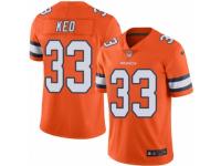 Men's Nike Denver Broncos #33 Shiloh Keo Limited Orange Rush NFL Jersey