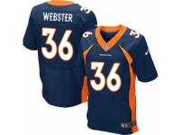 Men's Nike Denver Broncos #36 Kayvon Webster Elite Navy Blue Alternate NFL Jersey