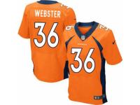 Men's Nike Denver Broncos #36 Kayvon Webster Elite Orange Team Color NFL Jersey