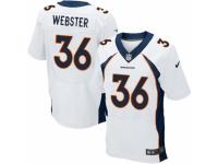 Men's Nike Denver Broncos #36 Kayvon Webster Elite White NFL Jersey