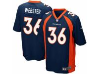 Men's Nike Denver Broncos #36 Kayvon Webster Game Navy Blue Alternate NFL Jersey