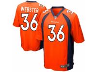 Men's Nike Denver Broncos #36 Kayvon Webster Game Orange Team Color NFL Jersey
