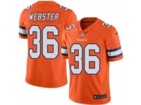 Men's Nike Denver Broncos #36 Kayvon Webster Limited Orange Rush NFL Jersey