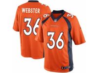Men's Nike Denver Broncos #36 Kayvon Webster Limited Orange Team Color NFL Jersey
