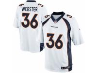 Men's Nike Denver Broncos #36 Kayvon Webster Limited White NFL Jersey