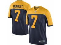 Men's Nike Green Bay Packers #7 Brett Hundley Game Navy Blue Alternate NFL Jersey