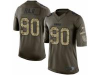 Men's Nike Green Bay Packers #90 B.J. Raji Limited Green Salute to Service NFL Jersey