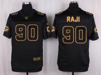 Men's Nike Green Bay Packers #90 B.J. Raji Pro Line Black Gold Collection Jersey