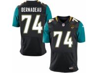 Men's Nike Jacksonville Jaguars #74 Mackenzy Bernadeau Elite Black Alternate NFL Jersey