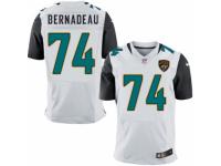 Men's Nike Jacksonville Jaguars #74 Mackenzy Bernadeau Elite White NFL Jersey
