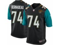 Men's Nike Jacksonville Jaguars #74 Mackenzy Bernadeau Game Black Alternate NFL Jersey