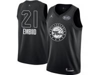 Men's Nike Jordan Philadelphia 76ers #21 Joel Embiid Swingman Black 2018 All-Star Game NBA Jersey