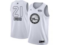 Men's Nike Jordan Philadelphia 76ers #21 Joel Embiid Swingman White 2018 All-Star Game NBA Jersey