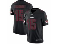 Men's Nike Kansas City Chiefs #15 Patrick Mahomes Limited Black Rush Impact NFL Jersey
