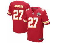 Men's Nike Kansas City Chiefs #27 Larry Johnson Elite Red Team Color NFL Jersey