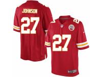 Men's Nike Kansas City Chiefs #27 Larry Johnson Limited Red Team Color NFL Jersey