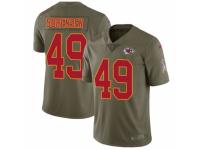 Men's Nike Kansas City Chiefs #49 Daniel Sorensen Limited Olive 2017 Salute to Service NFL Jersey