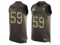 Men's Nike Kansas City Chiefs #59 Justin March-Lillard Green Salute to Service Tank Top NFL Jersey