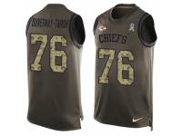 Men's Nike Kansas City Chiefs #76 Laurent Duvernay-Tardif Green Salute to Service Tank Top NFL Jersey