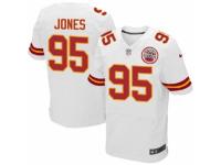 Men's Nike Kansas City Chiefs #95 Chris Jones Elite White NFL Jersey