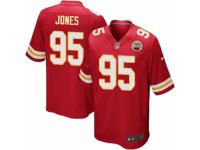 Men's Nike Kansas City Chiefs #95 Chris Jones Game Red Team Color NFL Jersey