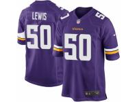 Men's Nike Minnesota Vikings #50 Travis Lewis Game Purple Team Color NFL Jersey