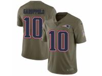 Men's Nike New England Patriots #10 Jimmy Garoppolo Limited Olive 2017 Salute to Service NFL Jersey