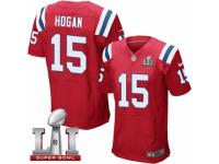 Men's Nike New England Patriots #15 Chris Hogan Elite Red Alternate Super Bowl LI 51 NFL Jersey