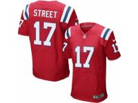 Men's Nike New England Patriots #17 Devin Street Elite Red Alternate NFL Jersey