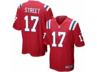 Men's Nike New England Patriots #17 Devin Street Game Red Alternate NFL Jersey
