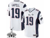 Men's Nike New England Patriots 19 Brandon LaFell Limited White Super Bowl XLIX NFL Jersey