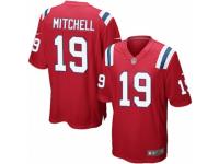 Men's Nike New England Patriots #19 Malcolm Mitchell Game Red Alternate NFL Jersey