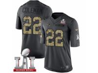 Men's Nike New England Patriots #22 Justin Coleman Limited Black 2016 Salute to Service Super Bowl LI 51 NFL Jersey