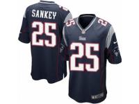 Men's Nike New England Patriots 25 Bishop Sankey Game Navy Blue Team Color NFL Jersey