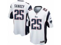 Men's Nike New England Patriots 25 Bishop Sankey Game White NFL Jersey