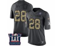 Men's Nike New England Patriots #28 James White Limited Black 2016 Salute to Service Super Bowl LI Champions NFL Jersey