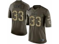 Men's Nike New England Patriots #33 Dion Lewis Limited Green Salute to Service NFL Jersey