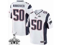 Men's Nike New England Patriots #50 Rob Ninkovich Limited White Super Bowl XLIX NFL Jersey